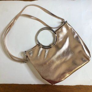 Metallic Gold Handbag / Shoulder Bag w/ Removable Straps